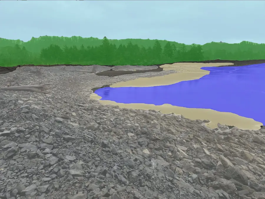 CoastalSeg: segmentation of a shoreline site.